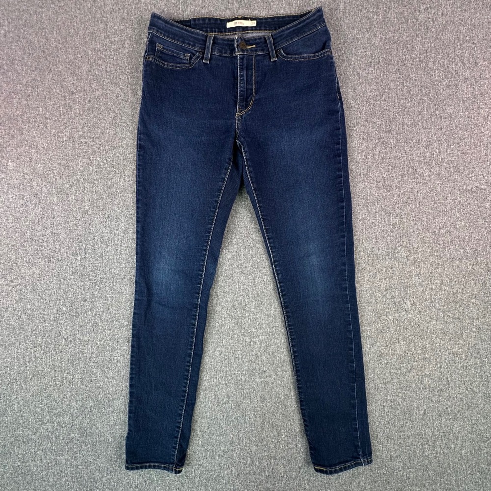 Levi's Jeans Women 29 711 Skinny Dark Wash Blue WaterLess Stretch Good